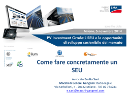 Come configurare concretamente un SEU