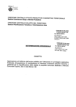 DIREZIONE CENTRALE ATTIVIT&Agrave; PRODUTTIVE E MARKETING