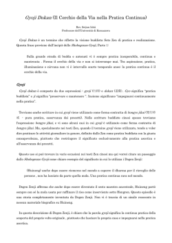 Gyoji Dokan (Il Cerchio della Via nella Pratica Continua) - sotozen-net