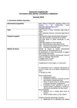Curriculum di Alessandra Guglielmetti