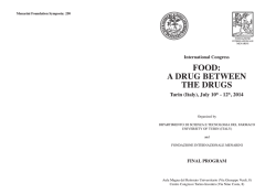 Programme - Fondazione Internazionale Menarini