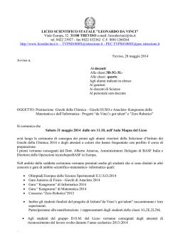 comunicato - LSS Leonardo da Vinci