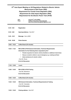 37th Asia Expert Meeting on UN Regulations Related to Electric