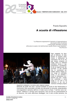 A s A scuola di riflessione uola di riflessione