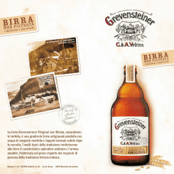 La birra Grevensteiner Original non filtrata, naturalmen- te