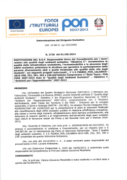 Determinazione del Dirigente Scolastico