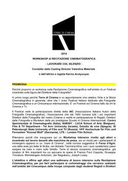 2014 WORKSHOP di RECITAZIONE