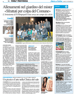 Il Resto del Carlino - sabato 27 settembre 2014