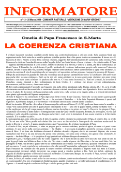 Info CP 12/14 - Comunità Pastorale "Visitazione di Maria Vergine"