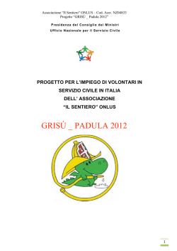 GRIS&Ugrave; _ PADULA 2012 - Associazione Onlus &ndash; Il Sentiero
