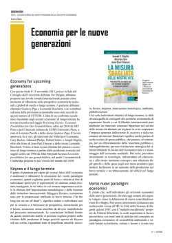Economia per le nuove generazioni - Italian institute for the future