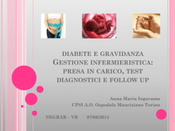 diabete e gravidanza Gestione infermieristica: presa in