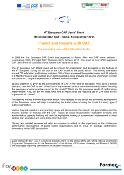 Impact and Results with CAF