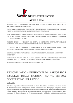 newsletter aprile