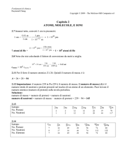 Capitolo 2 - Atomi, molecole e ioni