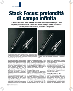 Stack Focus: profondit&agrave; di campo infinita - Fotoclub Ombriano
