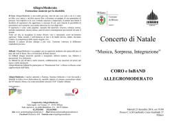 Programma di sala - Orchestra AllegroModerato