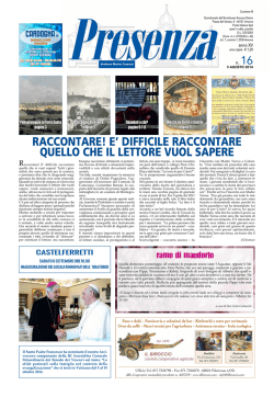 Presenza n. 16 del 3/8/2014 - Arcidiocesi di Ancona