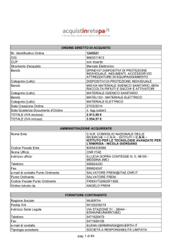 ORDINE DIRETTO DI ACQUISTO Nr. Identificativo Ordine