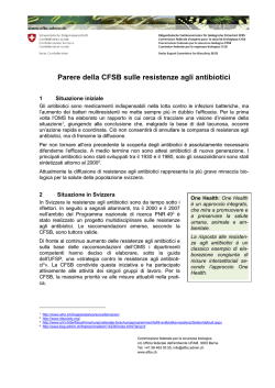 Parere della CFSB sulle resistenze agli antibiotici - EFBS