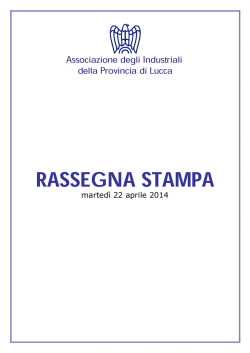 Rassegna Stampa 22 aprile 2014