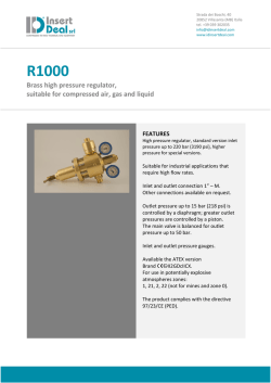 Brass high pressure regulator, suitable for
