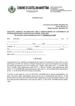 Modulo richiesta contributo - Comune di Castellina Marittima