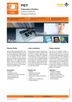 Polyester-Platten Lastre poliestere Plaques polyester