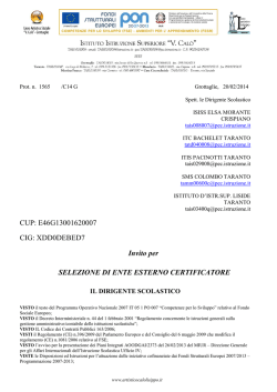 bando certificazione ECDL C1 - - IISS "Vincenzo Calò"