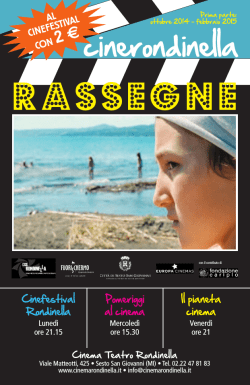 RASSEGNE - Cinema Rondinella