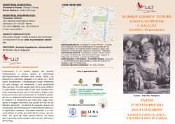 parma 27 settembre 2014 aula congressi alimentazione e tumori