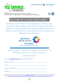 Scarica ed inviaci il coupon di iscrizione.