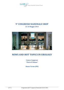 NEWS AND HOT TOPICS IN UROLOGY