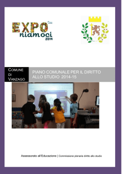 PIANO DI DIRITTO ALLO STUDIO 2014-2015