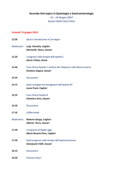 Secondo Hot-topics in Epatologia e Gastroenterologia