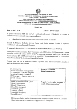 pubblicazione graduatoria - Istituto Comprensivo "Calcedonia"