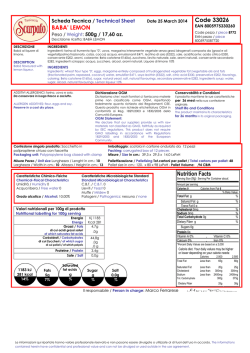 Scarica Scheda Tecnica