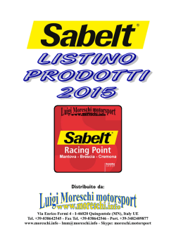 Listino prezzi - Luigi Moreschi motorsport