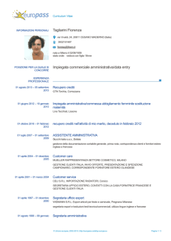 Tagliarini Fiorenza Impiegata commerciale