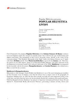 POPULAR HELVETICA LIVE#1