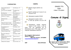 Orario Linea 1 - Comune di Signa