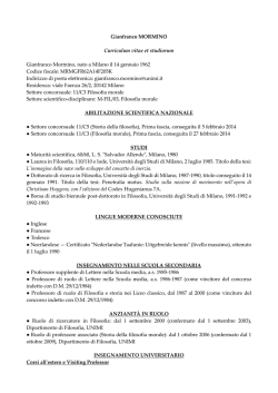 Gianfranco MORMINO - Universit&agrave; degli Studi di Milano