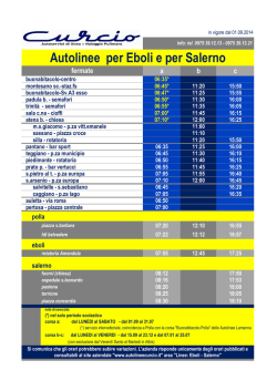 Autolinee per Eboli e per Salerno