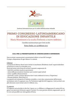 Call Convegno Montessori