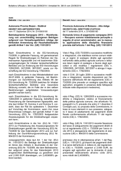 Autonome Provinz Bozen - S&uuml;dtirol Provincia Autonoma di Bolzano