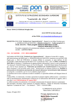 BANDO_di_GARA_FESR_E1 - "Leonardo da Vinci" Fasano BR