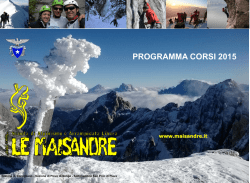 Corso AL1 2015 Rel 00 - Scuola di Alpinismo e Arrampicata