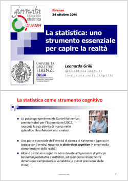 La statistica: uno strumento essenziale per capire la realt&agrave;
