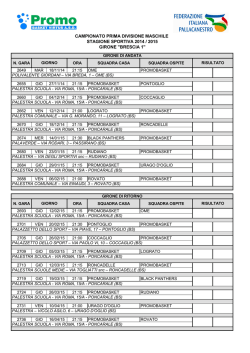 Promobasket-Calendario 2014-2015