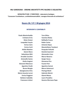 Il programma - Istituto Nazionale di Urbanistica